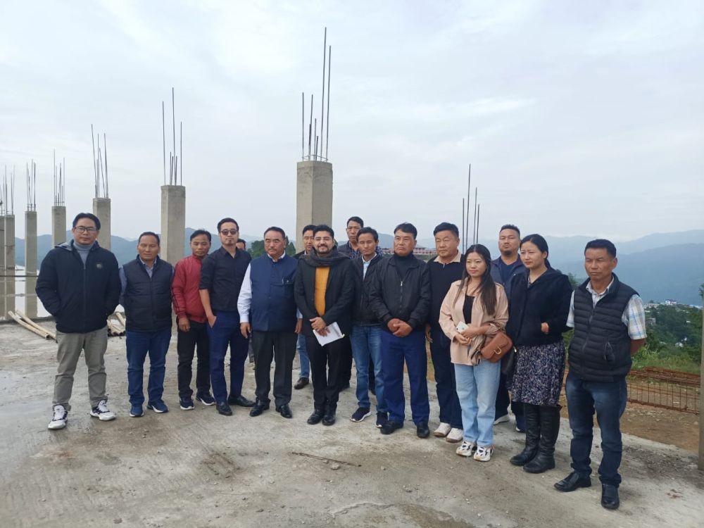 MLA and Advisor, Land Resources and Zunheboto District Planning and Development Board (DPDB) Chairperson, Ikuto Zhimomi at the new DC office construction site on June 16.